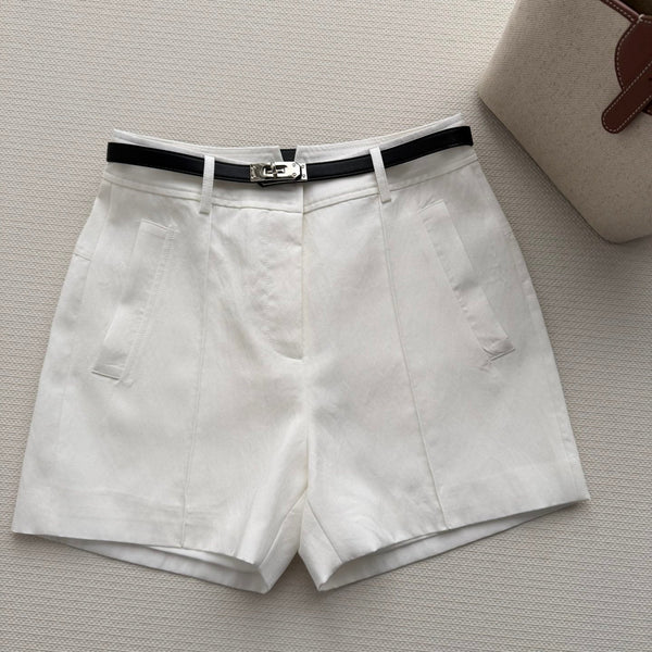 Hermes 26SS Shorts White in Cotton 943346