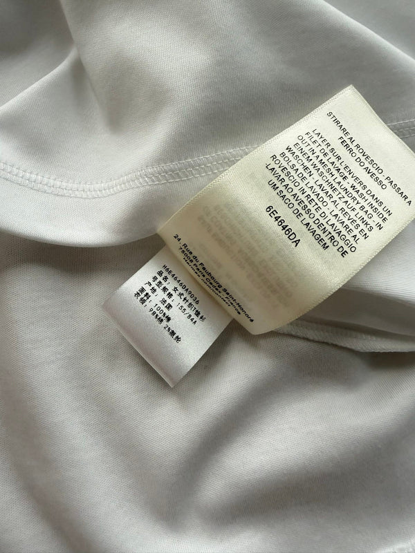 T-Shirt Hermès 26 rubans motif badge manches courtes blanc en coton 888720
