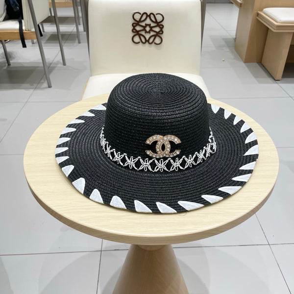 Chanel Chapeau de paille noir 25 197913