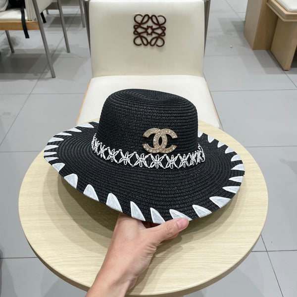 Chanel Chapeau de paille noir 25 197913