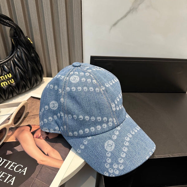 Casquette Chanel Bleu clair en Jean 197872