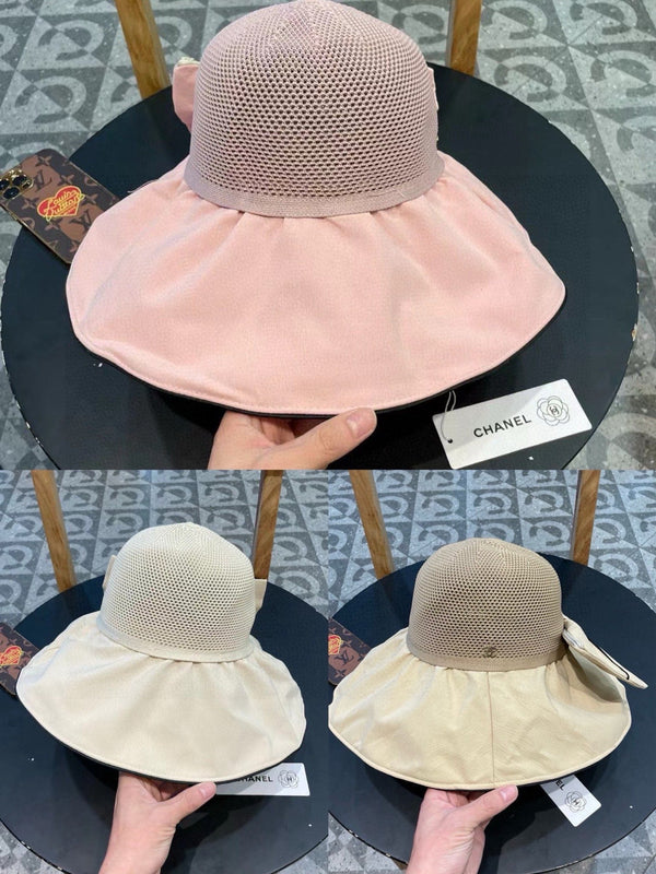 Chanel Wide-brimmed Fisherman Hat Pink in Cloth 197792