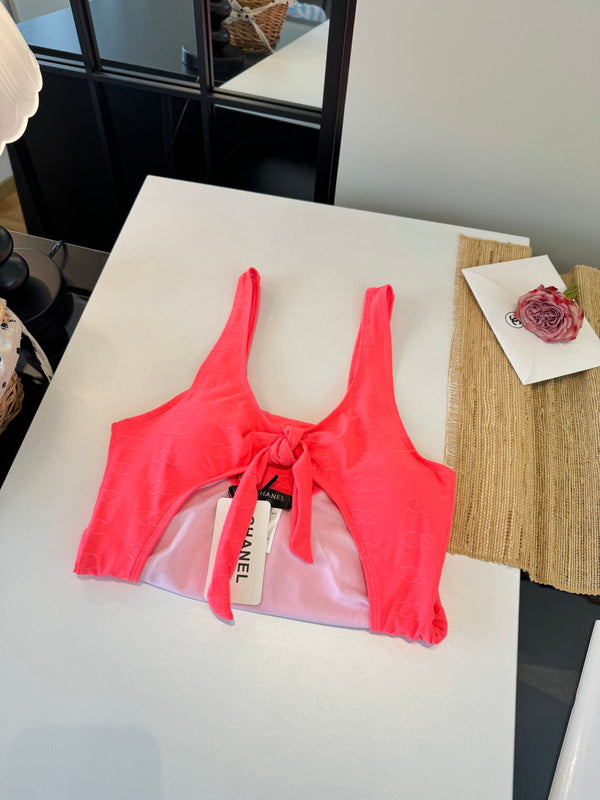 Chanel One-piece Swimsuit Pink in Nylon 195157