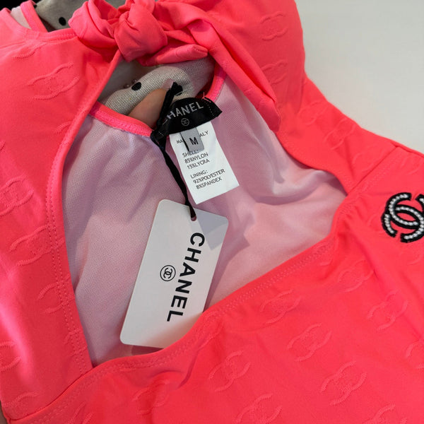 Chanel One-piece Swimsuit Pink in Nylon 195157