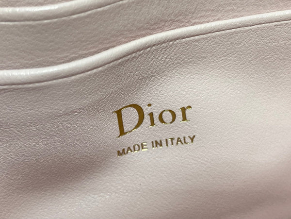 Dior Pochette 26 Bow Pearl Chain Agneau Rose GHW