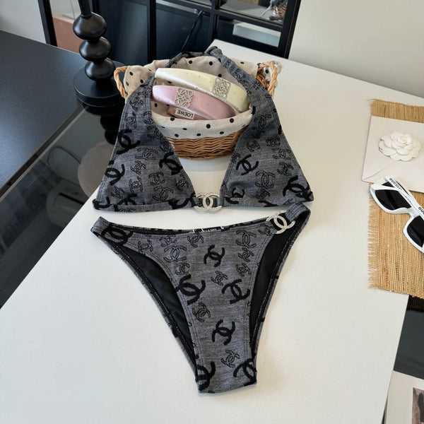 Chanel Bikini Gris en Coton 201812