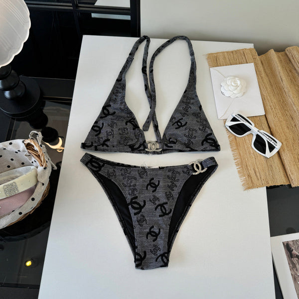 Chanel Bikini Gris en Coton 201812