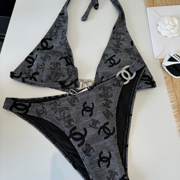 Chanel Bikini Gris en Coton 201812