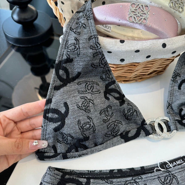 Chanel Bikini Gris en Coton 201812