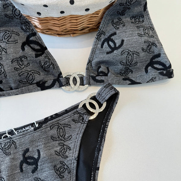 Chanel Bikini Gris en Coton 201812