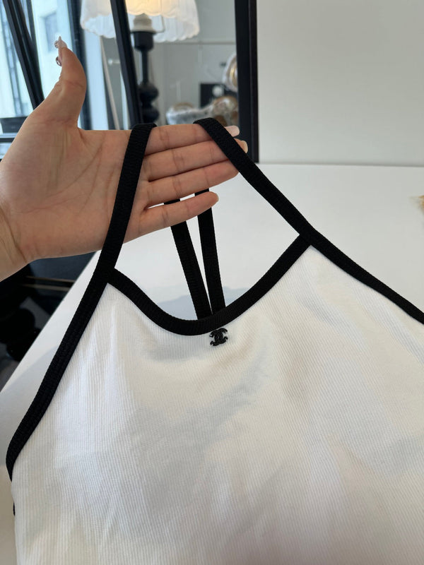 Maillot de bain une pièce Chanel Blanc en Coton 201807