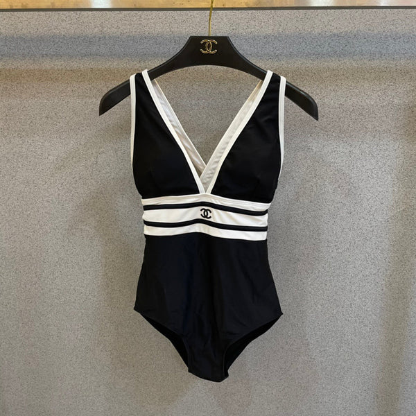 Maillot de bain une pièce Chanel noir en coton polyester 201831