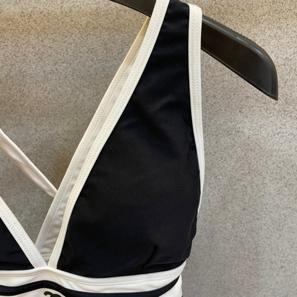 Maillot de bain une pièce Chanel noir en coton polyester 201831