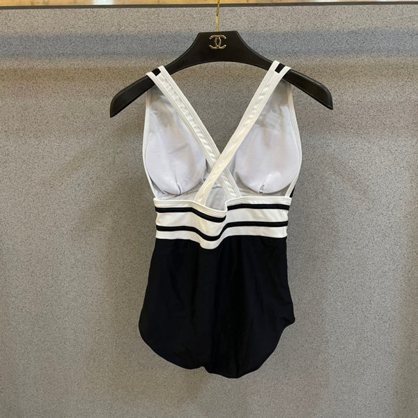 Maillot de bain une pièce Chanel noir en coton polyester 201831