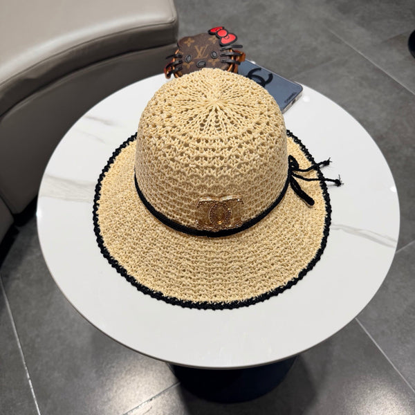 Chapeau de Pêcheur Chanel Beige en Paille 201671