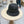 Chanel vintage Chapeau Ornements perles Noir en Paille 201641
