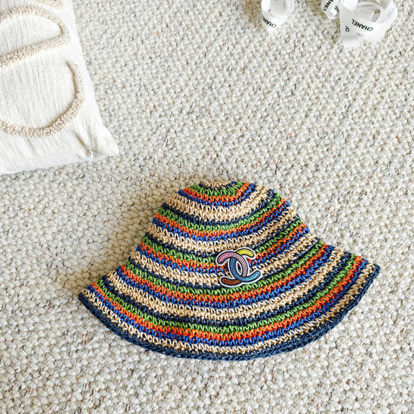 Bob Chanel arc-en-ciel en paille 201577