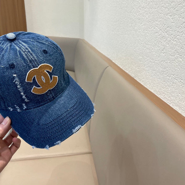 Casquette de Baseball Chanel Bleue en Jean 205643