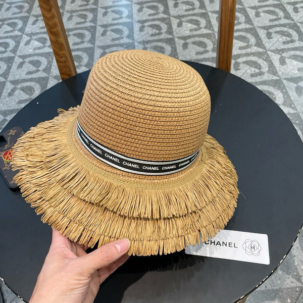 Bob Chanel en paille coloris camel 205631