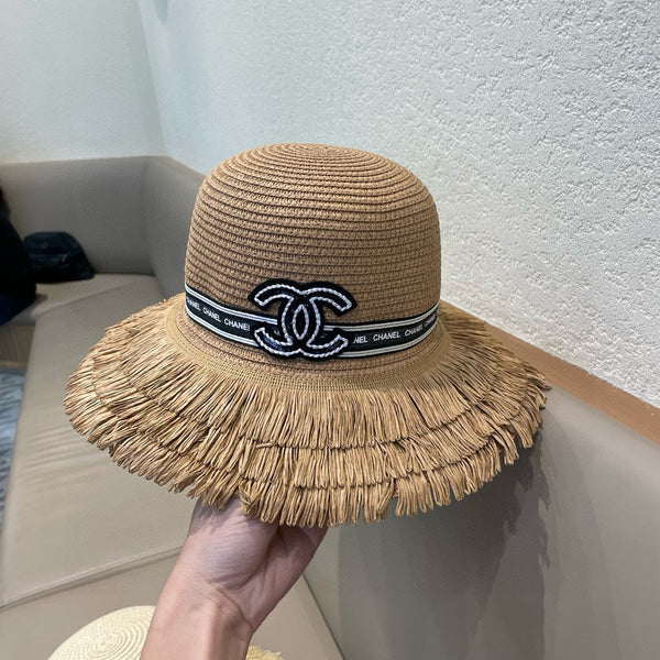 Bob Chanel en paille coloris camel 205631