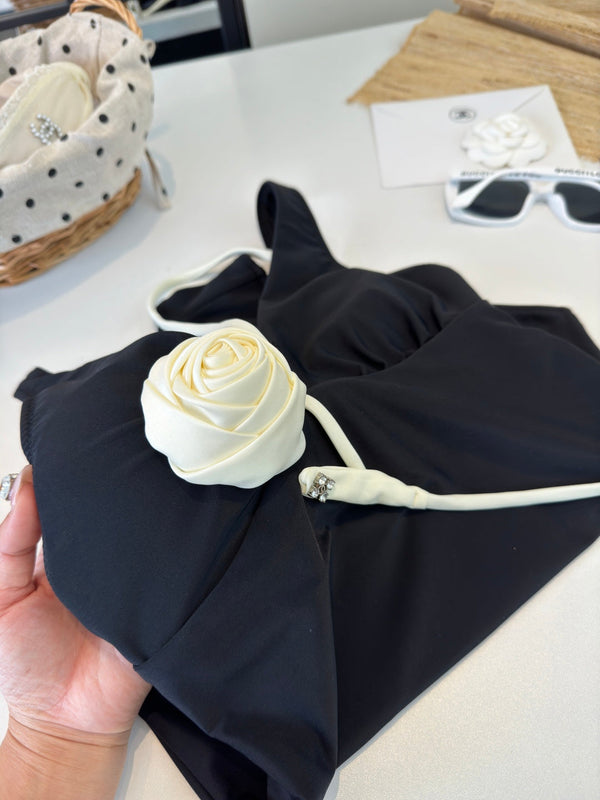 Chanel Maillot de bain une pièce Noir en coton polyester 204710