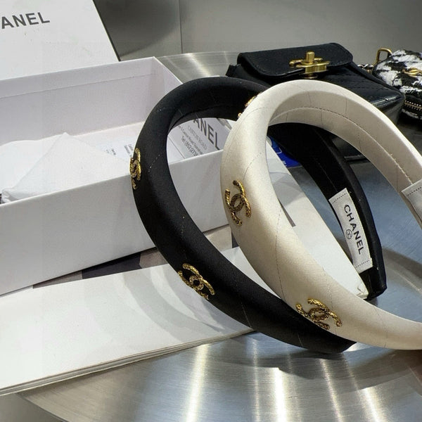 Chanel Mini Headband White in Silk 201969