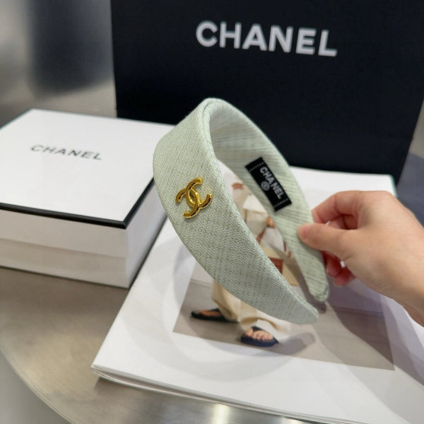 Chanel Headband Mint Green in Cloth 201961