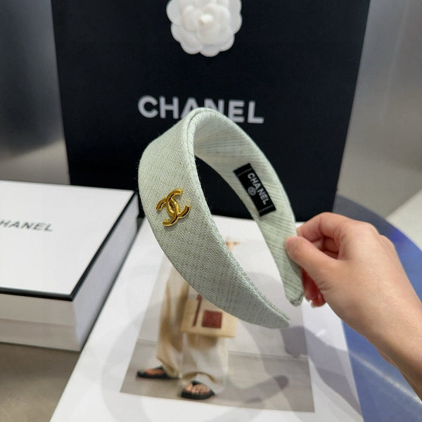 Chanel Headband Mint Green in Cloth 201961