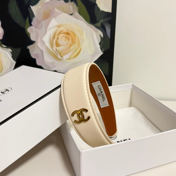 Chanel Headband Cream in Microfiber Leather 201920
