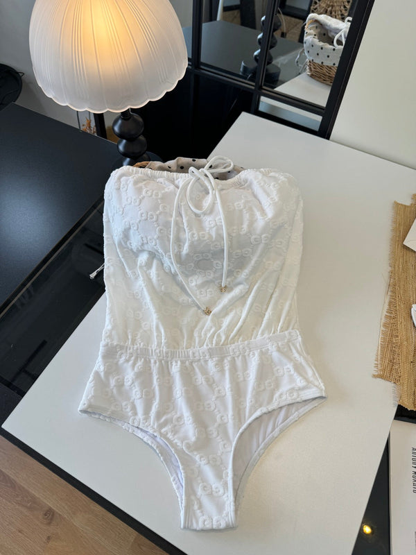 GG One-Piece Swimsuit White in Cotton blend 204708
