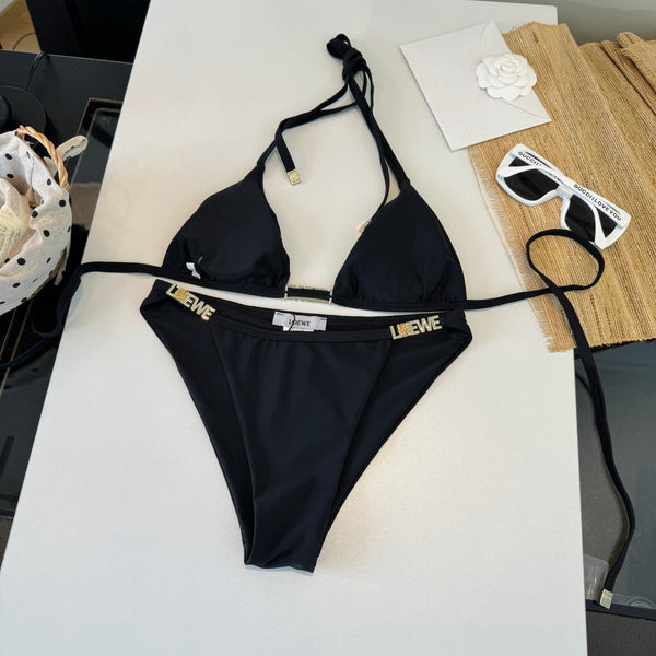 Loewe Bikini Swimsuit Black in Cotton 204596