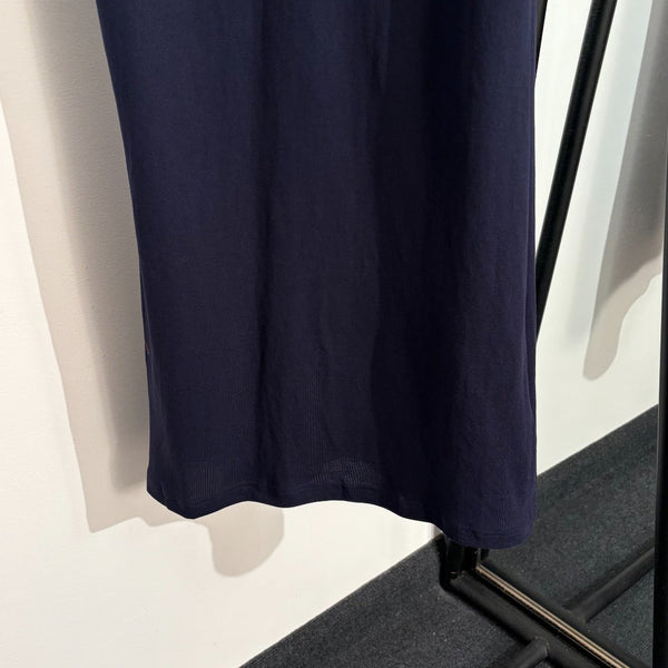 Robe Miu Miu à col polo et manches courtes en coton bleu marine 190632