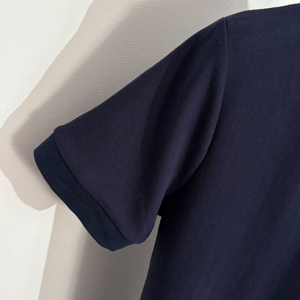 Robe Miu Miu à col polo et manches courtes en coton bleu marine 190632