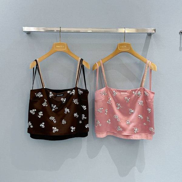 Caraco Miu en mélange d'acétate et de strass YB