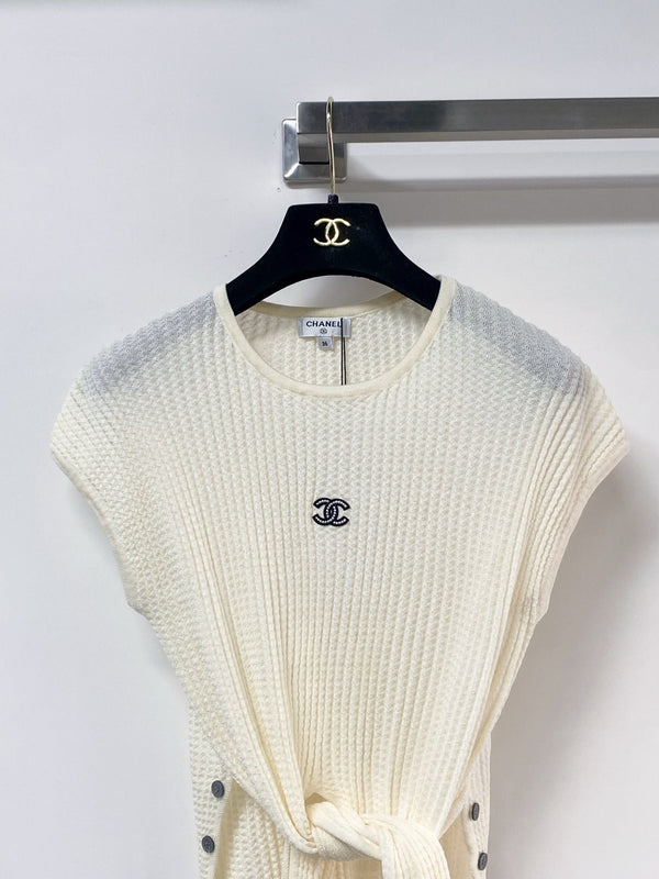 Chanel Vest Cream in Tencel 194296