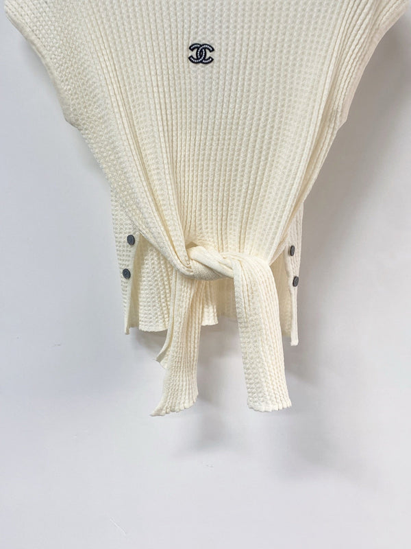Chanel Vest Cream in Tencel 194296