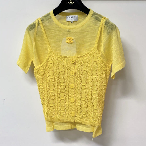 Chanel Short-Sleeve T-Shirt Yellow in Nylon 194255