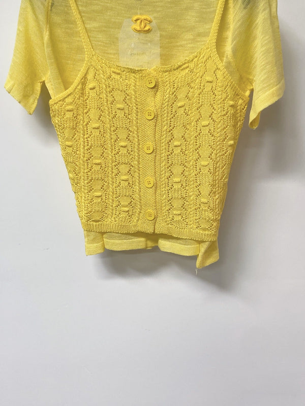 Chanel Short-Sleeve T-Shirt Yellow in Nylon 194255