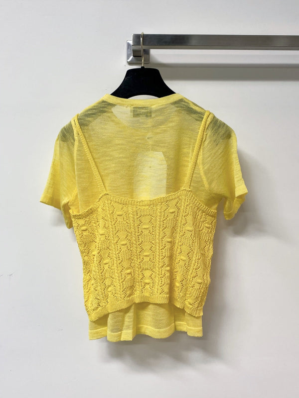 Chanel Short-Sleeve T-Shirt Yellow in Nylon 194255