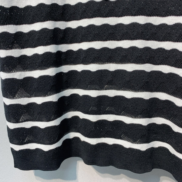 Haut à manches courtes en maille rayée Dior 26SS Noir en fibre de polyester 199329