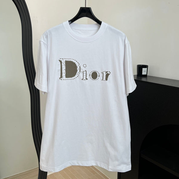 Dior Logo Short-Sleeve T-Shirt White in Cotton 197838