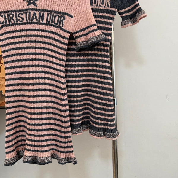 DIOR Five-pointed Star Knit Dress in Wool textile