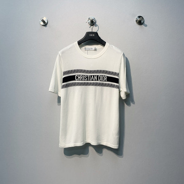 T-shirt Dior blanc en Tencel et laine imprimé lettre 363089