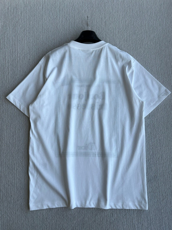 Dior 26 Bonjour Tristesse Series T-shirt White in Cotton 360131