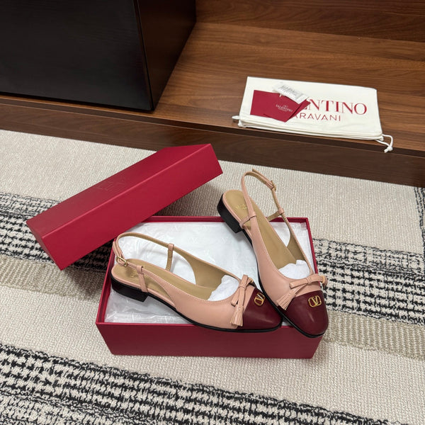 Valentino Garavani Slingback Burbundy Pink in Sheepskin 685891