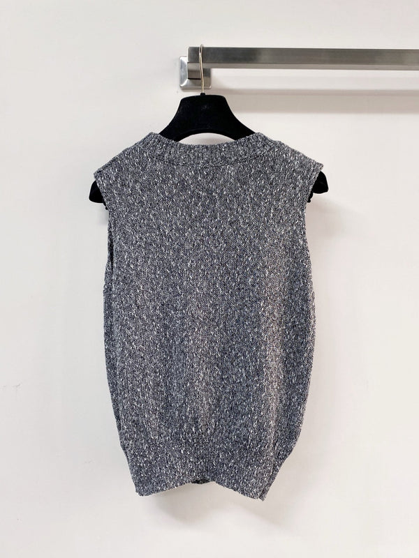 Gilet Chanel Gris en Coton Nitrile 208002
