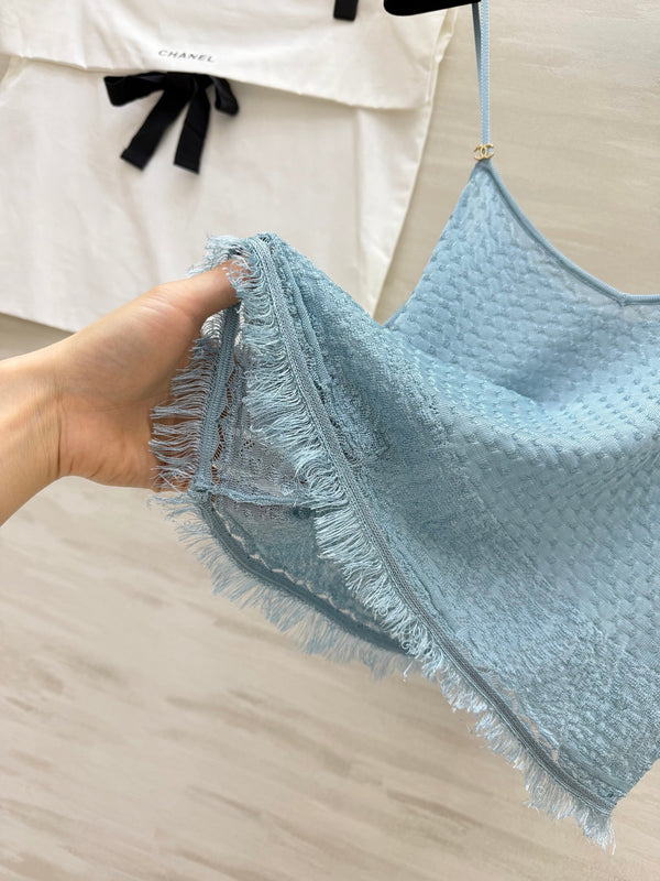 Chanel Tank Top Blue in Viscose 207948