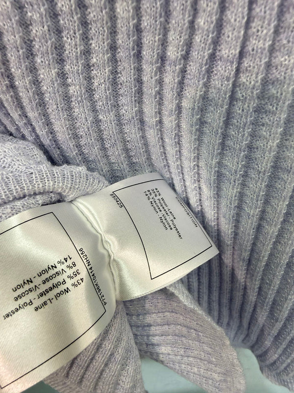 Gilet tricoté Chanel violet en laine 212281
