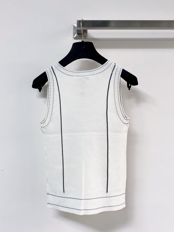 Gilet Chanel blanc en polyester 204099