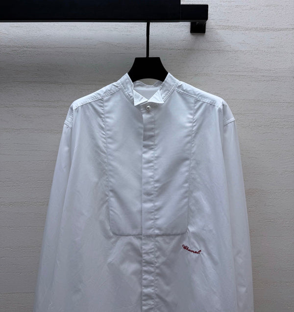 Chanel 26S White Long-sleeved Shirt in Cotton 207612